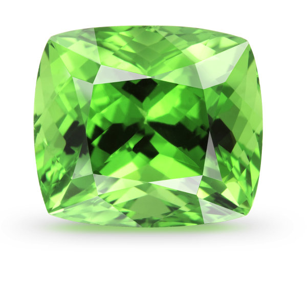 Cushion tsavorite garnet gemstone Cushion tsavorite garnet gemstone